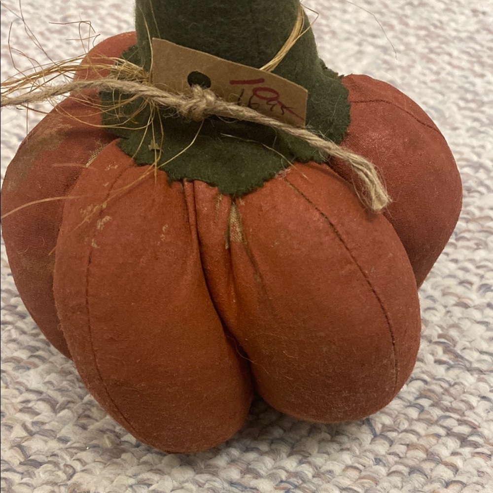Rustic Fabric Pumpkin Decor - Picture 3 of 6